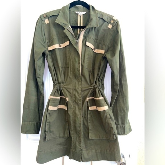 Cabi Anorak Zip Jacket Army Green Olive Women’s Classic Fall Light Coat - Picture 3 of 10